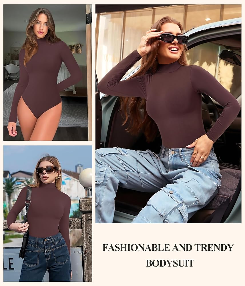 トップス andmary Juno turtle knit bodysuit mocha トップス andmary Juno turtle knit bodysuit mocha Merino